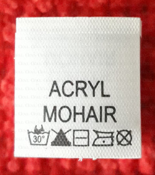 Wszywka skład surowcowy,przepis prania  AKRYL 2781