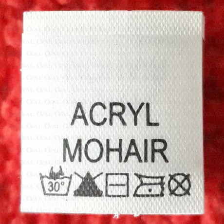 Label raw material composition, washing instructions ACRYLIC 2781