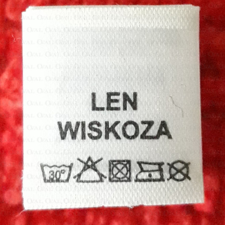 Wszywka skład surowcowy,przepis prania  LEN 2782