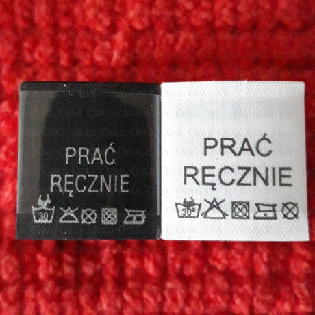 Label washing instructions HAND WASH 2785