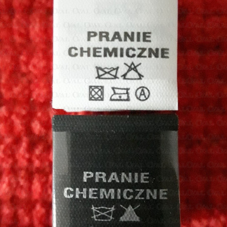 Wszywka przepis prania PRANIE RĘCZNE 2785