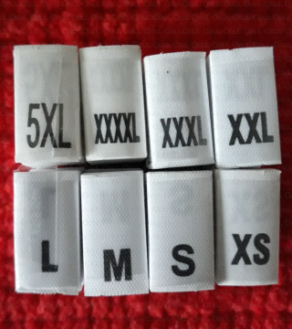 SIZE LABEL 200PCS 2792