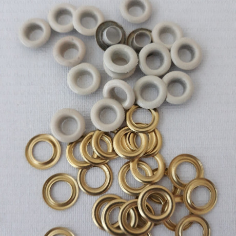 Brass, stainless steel eyelets 5mm/200pcs 2800