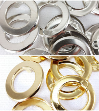 Steel eyelets 21mm/20pcs FLAT with prongs 2808