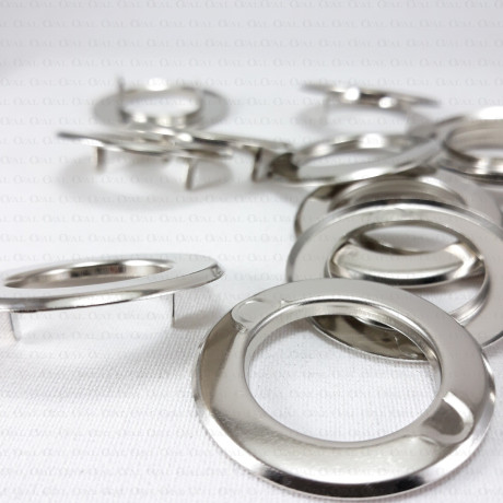 Steel eyelets 21mm/20pcs FLAT with prongs 2808