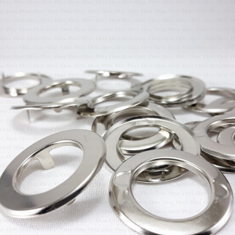 Steel eyelets 21mm/20pcs FLAT with prongs 2808