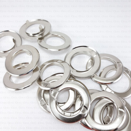 Steel eyelets 21mm/20pcs FLAT with prongs 2808