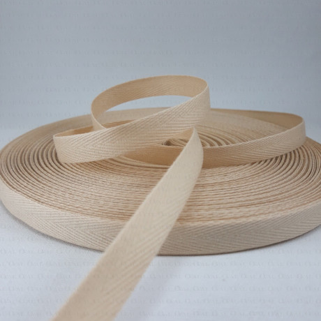 Cotton herringbone tape 10mm / 50m 2817