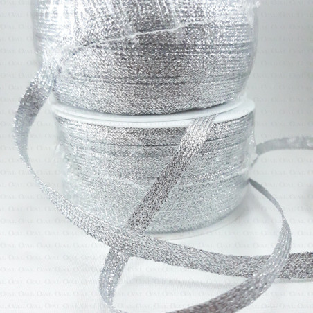 Decorative tape 6mm, 8mm, 10mm / 25m silver 2226