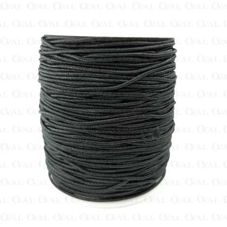 Round Black Elastic 1.2mm / 1m or 100m no. 527