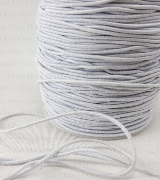 Round elastic 1.2mm /1m or 100m White 526