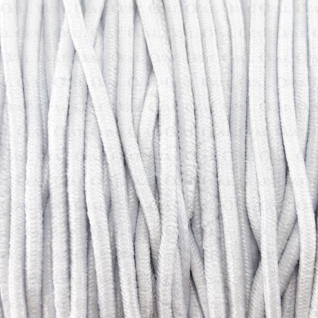 Round elastic 1.2mm /1m or 100m White 526