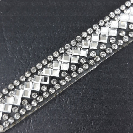 Tape with crystals, decorative tape with crystals for curtains