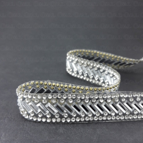 Thermo tape with stones 13mm/1 yard 188