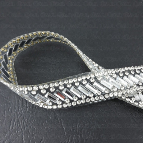 Thermo tape with stones 13mm/1 yard 188