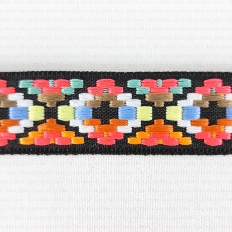 Ethnic decorative ribbon 25 mm no. 176