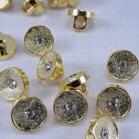 Plastic button 10mm/144pcs gold 2856