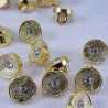 Plastic button 10mm/144pcs gold 2856