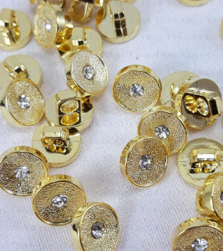 Plastic button 10mm/144pcs gold 2856