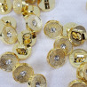 Guzik plastikowy 10mm/144szt złoty 2856