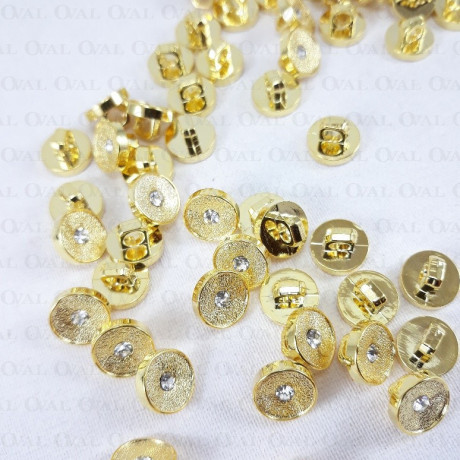 Guzik plastikowy 10mm/144szt złoty 2856