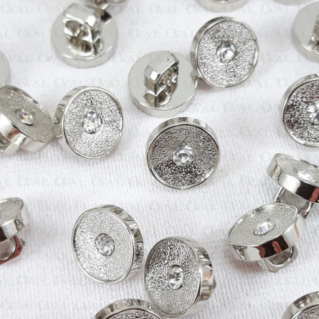 Plastic button 10mm/144pcs silver 2857