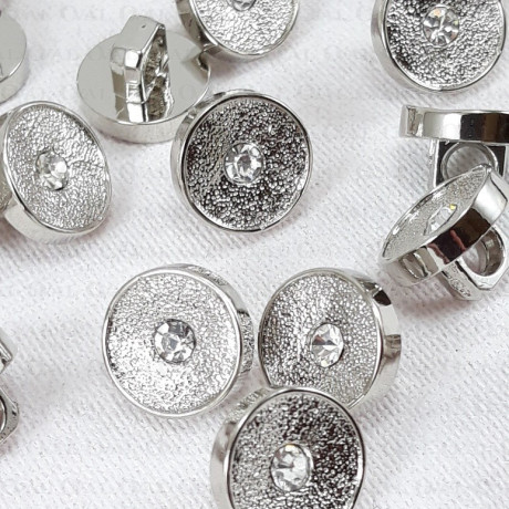 Plastic button 10mm/144pcs silver 2857