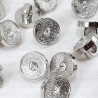 Plastic button 10mm/144pcs silver 2857