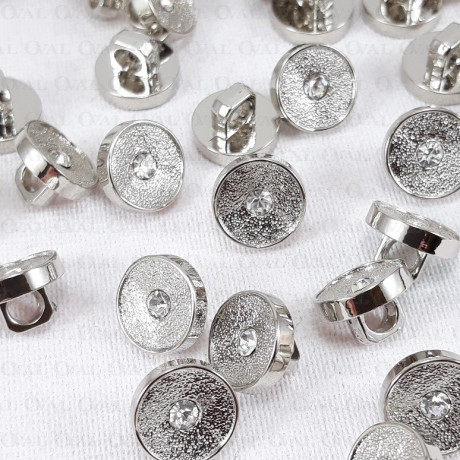 Plastic button 10mm/144pcs silver 2857