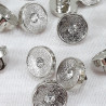 Plastic button 10mm/144pcs silver 2857