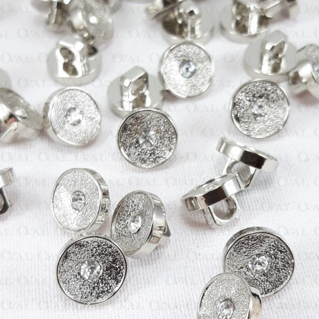 Plastic button 10mm/144pcs silver 2857