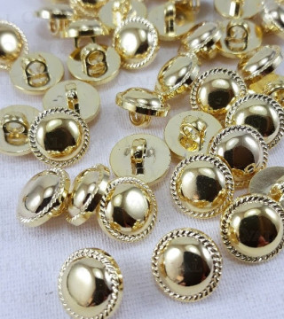 Metallic button 11mm/144pcs gold 2858