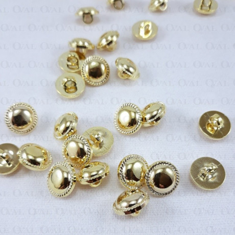 Metallic button 11mm/144pcs gold 2858