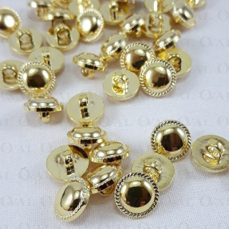 Metallic button 11mm/144pcs gold 2858