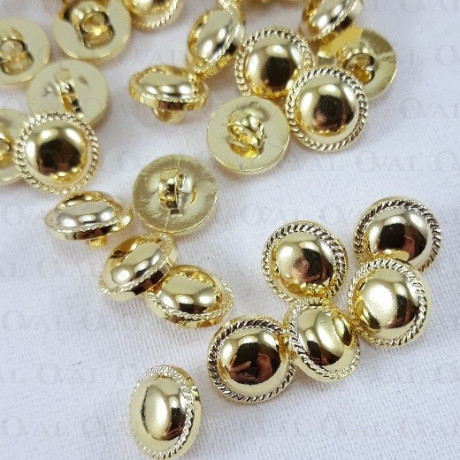 Metallic button 11mm/144pcs gold 2858