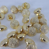 Plastic button 10mm/144pcs gold 2859