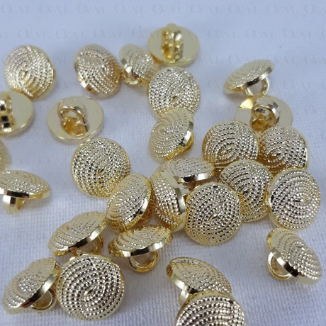 Plastic button 10mm/144pcs gold 2859