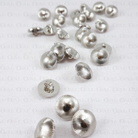 Plastic button 10mm, 11.5mm / 144 pcs silver 2860