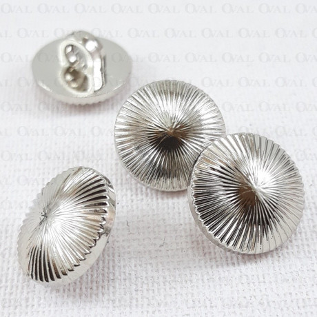 Plastic button 10mm, 11.5mm / 144 pcs silver 2860