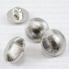 Plastic button 10mm, 11.5mm / 144 pcs silver 2860