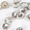 Plastic button 10mm, 11.5mm / 144 pcs silver 2860