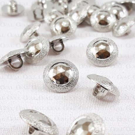 Plastic button 11.5mm/144pcs silver 2861