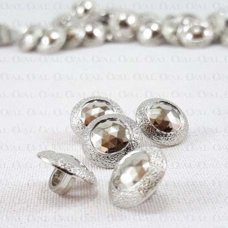 Plastic button 11.5mm/144pcs silver 2861