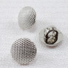 Plastic button 10mm, 8.5mm/144pcs silver 2863