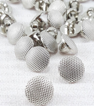 Plastic button 10mm, 8.5mm/144pcs silver 2863