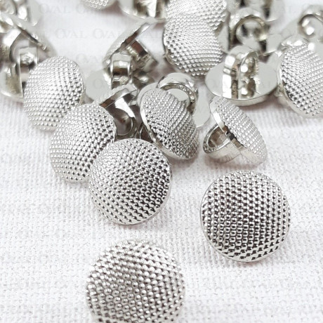 Plastic button 10mm, 8.5mm/144pcs silver 2863