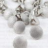 Plastic button 10mm, 8.5mm/144pcs silver 2863