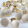Plastic button 8.5mm/144pcs gold 2864