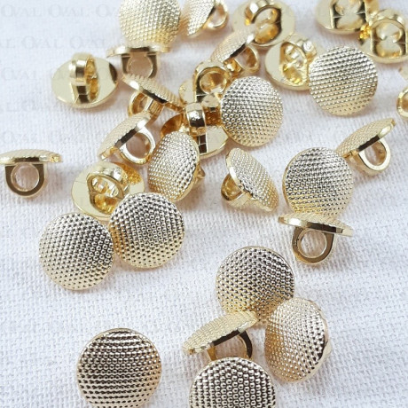 Plastic button 8.5mm/144pcs gold 2864