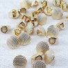 Plastic button 8.5mm/144pcs gold 2864